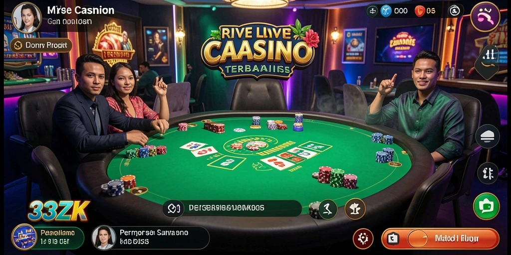 Tampilan gameplay 33ZK yang mengesankan di Live Casino.