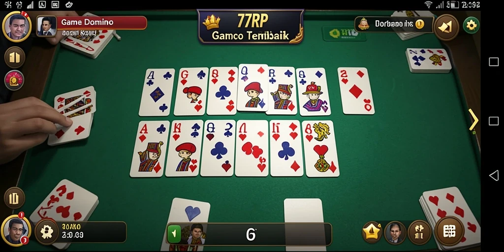 Screenshot gameplay Domino yang menarik dan interaktif dari 77RP.