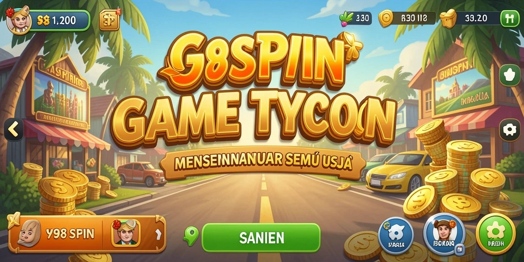 Tampilan gameplay seru di 98SPIN dengan strategi bisnis yang menarik.