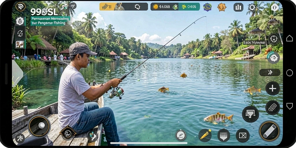 Screenshot gameplay 99SL menampilkan pengalaman memancing yang mendebarkan.