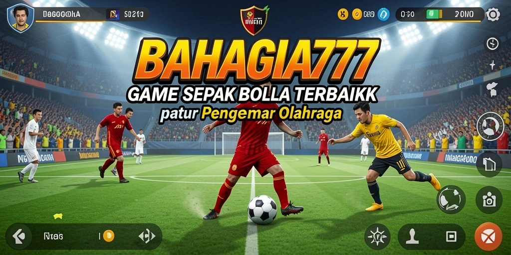 Tangkapan layar BAHAGIA777 yang menampilkan aksi gameplay sepak bola yang seru.