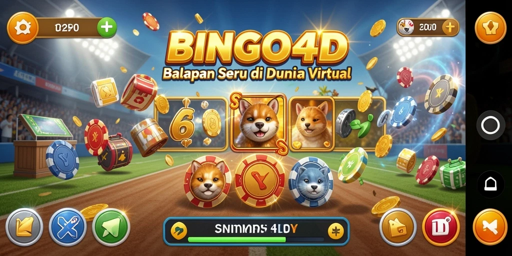 Gameplay balapan BINGO4D yang seru dan menegangkan