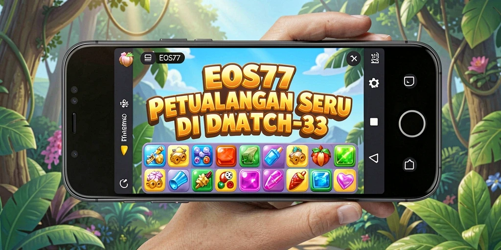 Screenshot gameplay EOS77 yang menampilkan keseruan mencocokkan item Match-3.