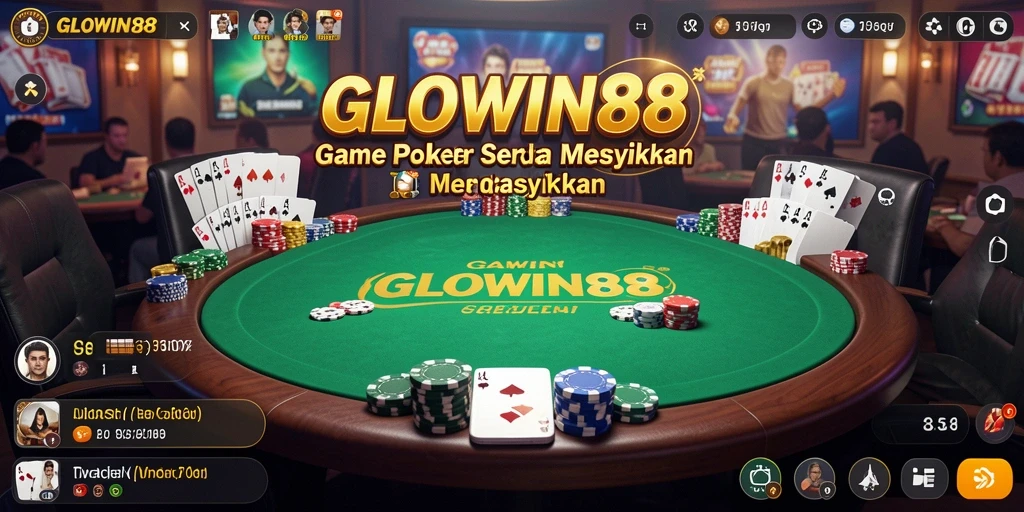 Gameplay seru dalam aplikasi GLOWIN88, nikmati permainan poker terbaik.