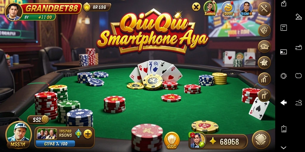 Tampilan gameplay QiuQiu yang menarik dan interaktif di GRANDBET88.
