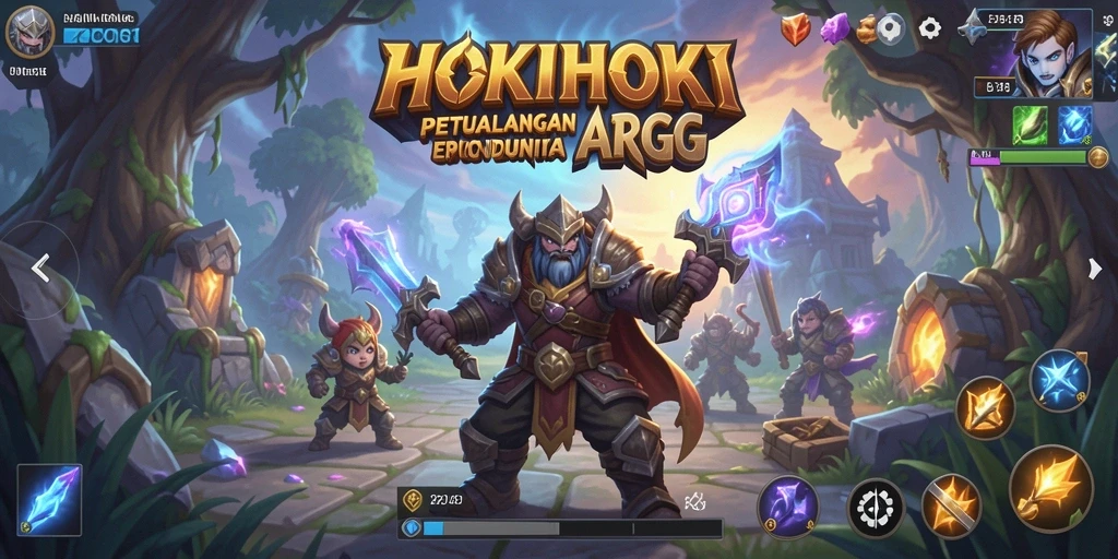 Tampilan gameplay HOKIHOKI yang seru dan menantang dalam pertarungan ARPG.