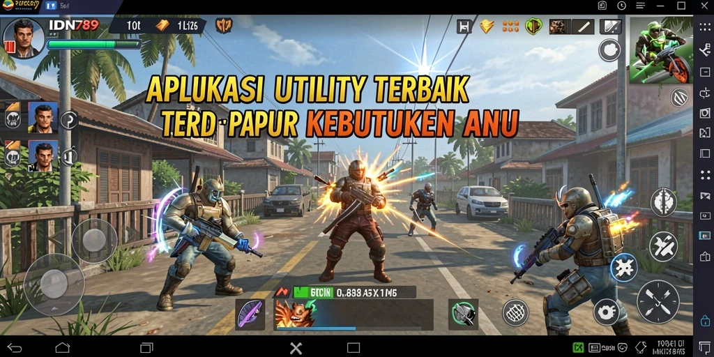 Tampilan utama IDN789 dengan berbagai fitur Utility yang mudah diakses.