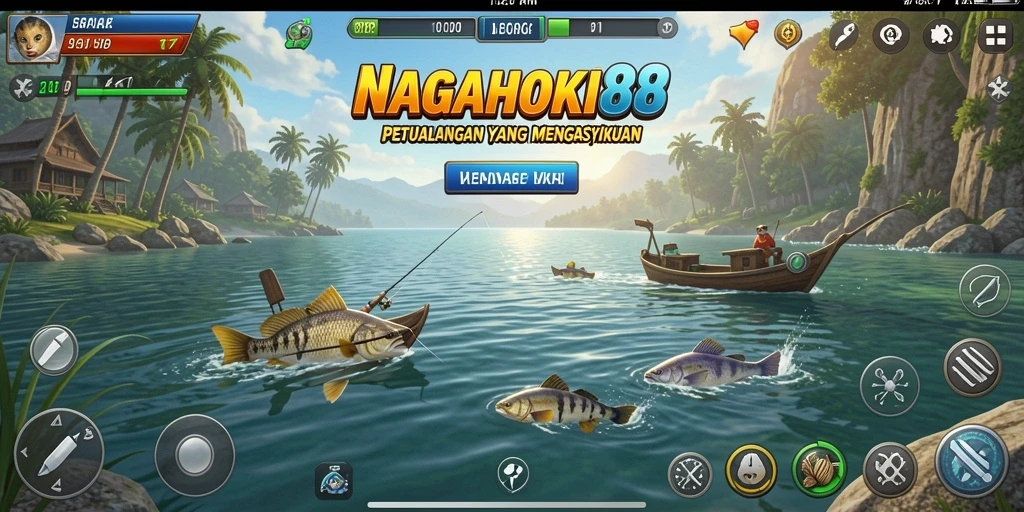 Tampilan permainan menarik dari NAGAHOKI88 yang menampilkan aksi memancing.