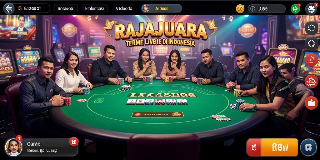 Screenshot RAJAJUARA menampilkan dealer langsung dan permainan yang mengasyikkan.