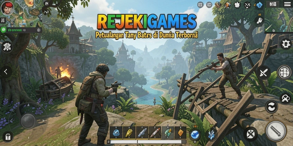 Tampilan Gameplay REJEKIGAMES dalam dunia terbuka yang menakjubkan.